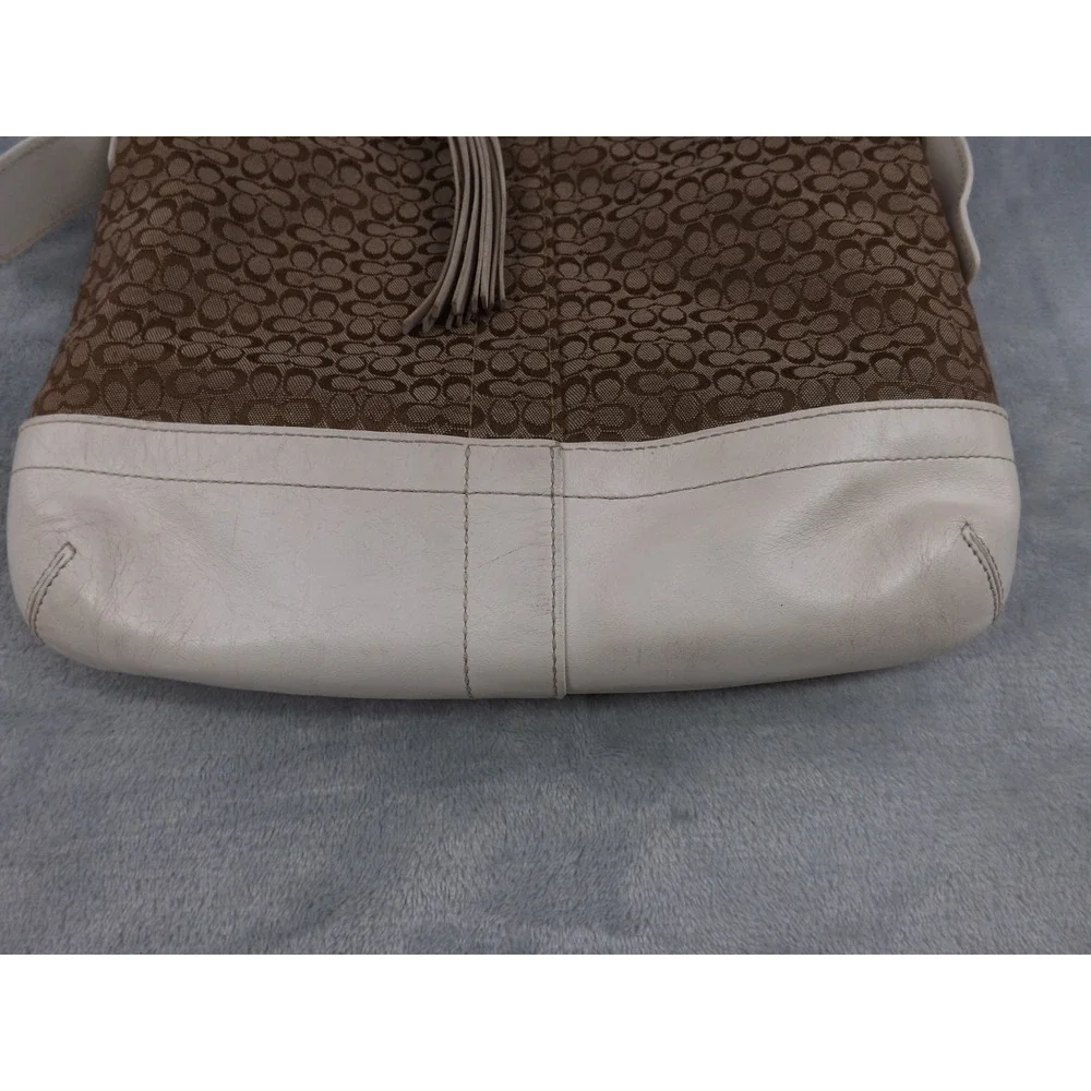 Coach Signature Leather Canvas Crossbody Bag Vintage Brown/Cream J0685-F10417 - Picture 2 of 16